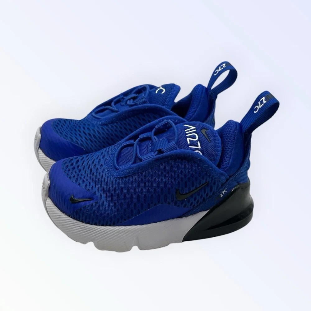 Nike Air Max 270 Toddler 5C Casual Shoes Racer Blue/White/Black DD1646 415
